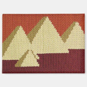 Pyramids Natural Rust Beige Artisan Crochet Print Magneet (Voorkant)