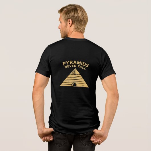 Pyramids Never Fall Minimal Egypt T-Shirt (Achterkant volledig)