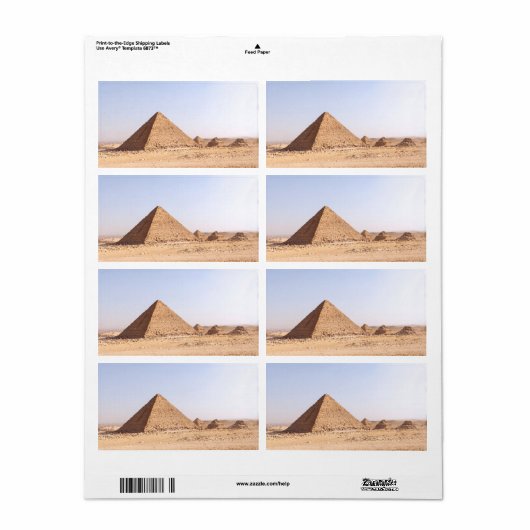 Pyramids of Egypt Coffee Mug Etiket (Full Sheet)