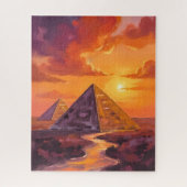 Pyramids of Egypt Sunset Travel Legpuzzel (Verticaal)
