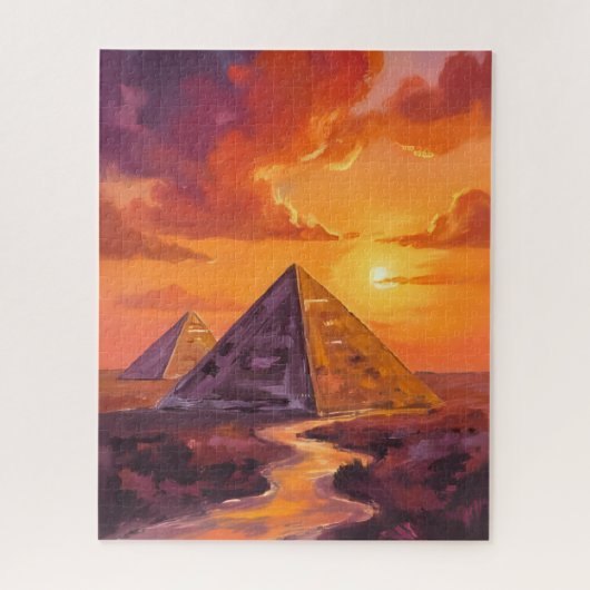 Pyramids of Egypt Sunset Travel Legpuzzel (Verticaal)