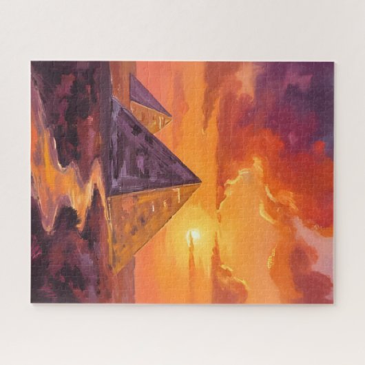 Pyramids of Egypt Sunset Travel Legpuzzel (Horizontaal)