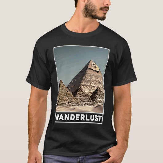 Pyramids of Giza Cairo Egypt Wanderlust T-shirt (Voorkant)