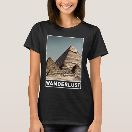 Pyramids of Giza Cairo Egypt Wanderlust T-shirt (Voorkant)