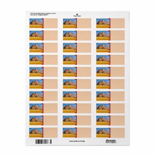 Pyramids Return Address Label (Full Sheet)