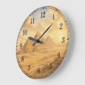 Pyramids Wall Clock — Ancient Landscape Design Grote Klok (Hoek)