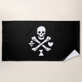 Pyrate Saga Jolly Roger strandhanddoek Strandlaken