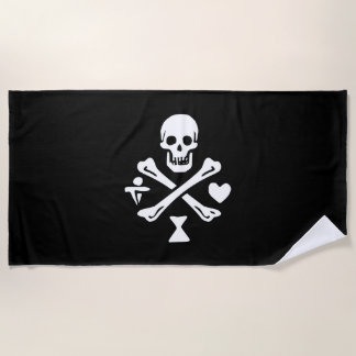 Pyrate Saga Jolly Roger strandhanddoek Strandlaken