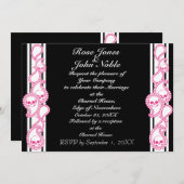 Pyre (Magenta) Wedding Invitation Kaart (Voorkant / Achterkant)