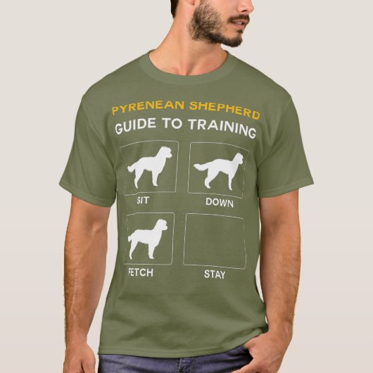 Pyrenean Herder Gids voor het trainen van Hond T-shirt (Voorkant)