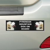 PYRENEAN MOUNTAIN DOG AAN BOORD BUMPERSTICKER (Op auto)