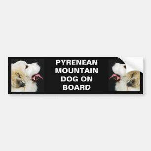 PYRENEAN MOUNTAIN DOG AAN BOORD BUMPERSTICKER
