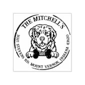 Pyrenean Mountain Dog familie retour adres Rubberstempel (Afrduk)