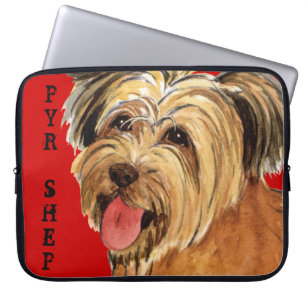 Pyrenean Shepherd Color Block Laptop Sleeve