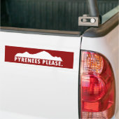 Pyreneeën Alsjeblieft Bumpersticker (Op Truck)