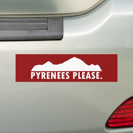 Pyreneeën Bumpersticker (Op auto)