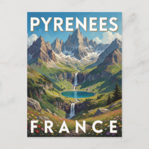 Pyreneeën Frankrijk Alpenvallei Schitterend Landsc Briefkaart