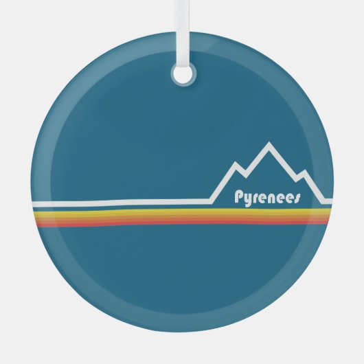Pyreneeën Glas Ornament (Voorkant)
