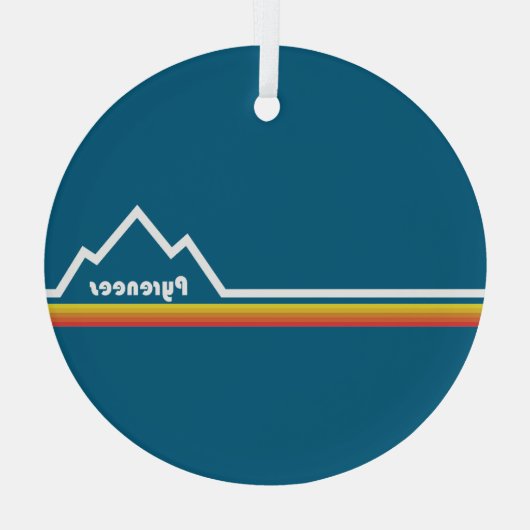 Pyreneeën Glas Ornament (Achterkant)