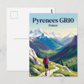 Pyreneeën GR10 Frankrijk Briefkaart (Voorkant / Achterkant)
