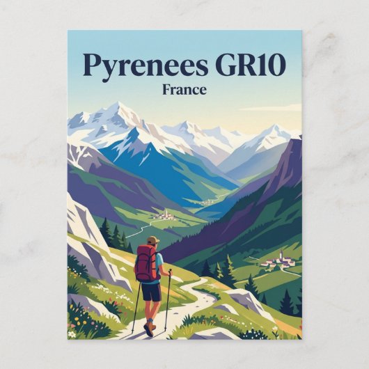 Pyreneeën GR10 Frankrijk Briefkaart (Voorkant)