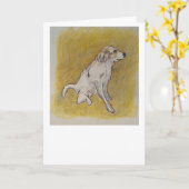 Pyreneeën Hond Wenskaart Kaart (Gele Bloem)