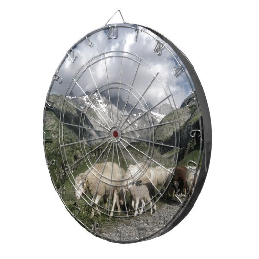pyreneeën landschap dartbord (Voorkant Rechts)