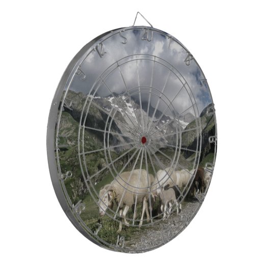 pyreneeën landschap dartbord (Voorkant Links)