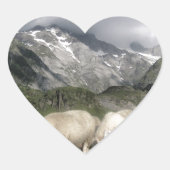 pyreneeën landschap hart sticker (Voorkant)