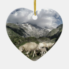 pyreneeën landschap keramisch ornament