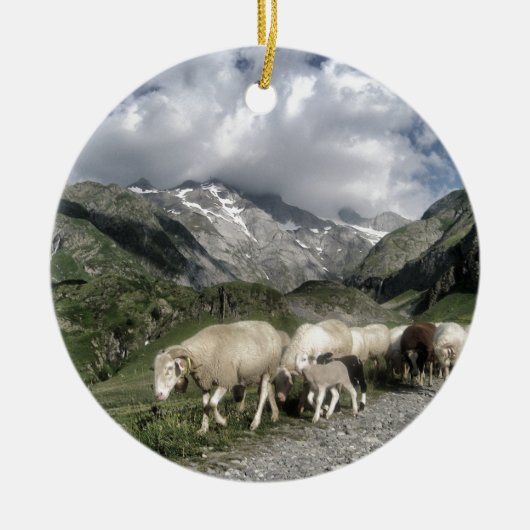 pyreneeën landschap keramisch ornament (Voorkant)