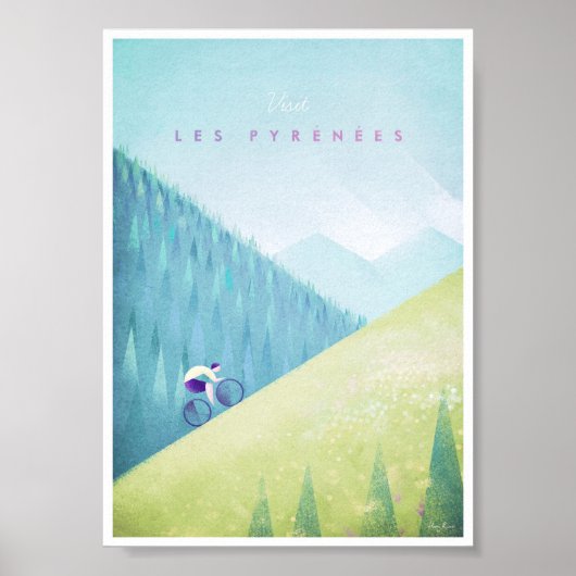 Pyreneeën  Poster voor fietsen (Voorkant)