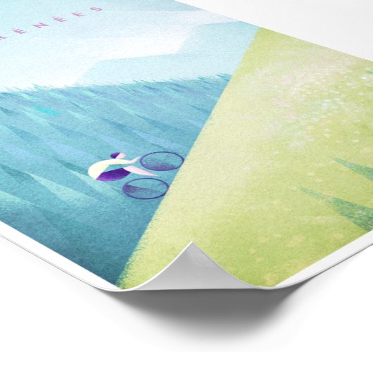 Pyreneeën  Poster voor fietsen (Hoek)