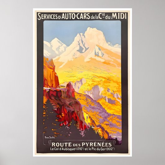 Pyreneeën Reisposter Spanje Print Spaanse Muur (Voorkant)
