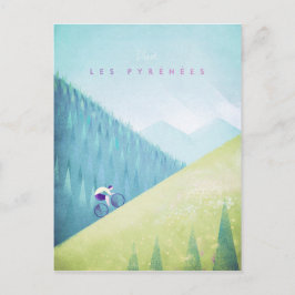 Pyreneeën Vintage Travel Poster - Art Briefkaart