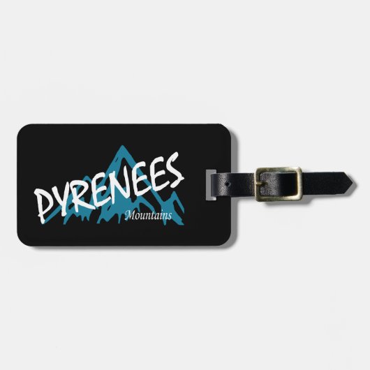 Pyreneeëngebergte Bagagelabel (Voorkant horizontaal)