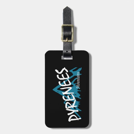 Pyreneeëngebergte Bagagelabel (Voorkant verticaal)