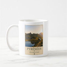 Pyrénées Frankrijk – Geïllustreerd Landschap Meer Koffiemok