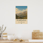 Pyrénées Frankrijk – Geïllustreerde Poster (Keuken)