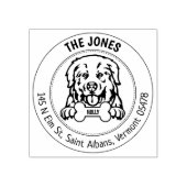 Pyrenees hond retour adres familie rubberstempel (Afrduk)