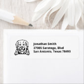 PYRENEES MOUNTAIN DOG | Afbeelding op retouradres Etiket (Insitu)