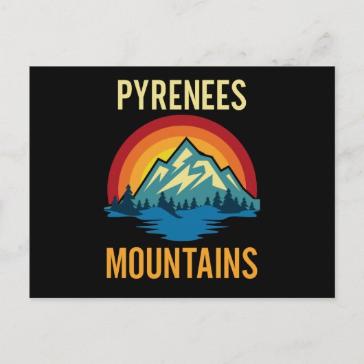 Pyrenees Mountains Sunset Briefkaart (Voorkant)