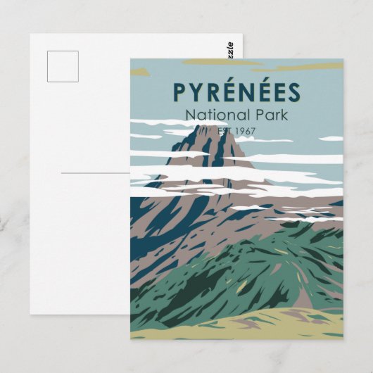 Pyrenees Nationaal Park Frankrijk  Briefkaart (Voorkant / Achterkant)
