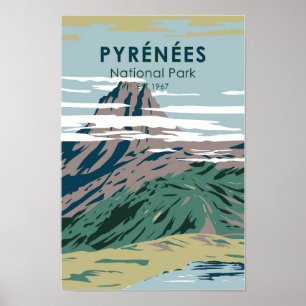 Pyrenees Nationaal Park Frankrijk  Poster