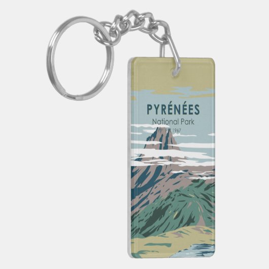 Pyrenees Nationaal Park Frankrijk  Sleutelhanger (Voorkant Links)