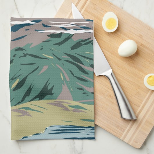 Pyrenees Nationaal Park Frankrijk Theedoek (Quarter Fold)