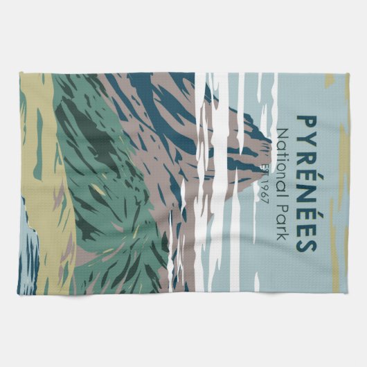 Pyrenees Nationaal Park Frankrijk Theedoek (Horizontaal)