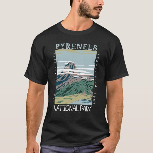 Pyrenees Nationaal Park Frankrijk  Verstoord T-shirt (Voorkant)
