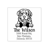 Pyreneese berghond retouradres rubberstempel (Afrduk)