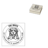 Pyreneese berghond retouradres rubberstempel (Gestempeld)